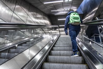 Modern underground station of the Wehrhahn line, Benrather Straße, 6 new stations, opened in 2016,