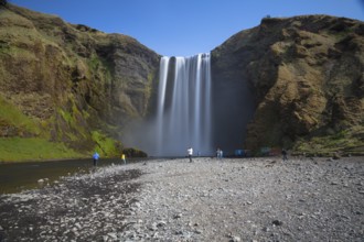 Skógafoss is a waterfall situated on the Skógá River in the south of Iceland. Height 60 m, width 25