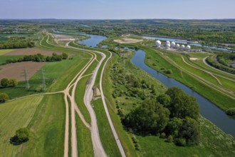 Haltern-Marl, North Rhine-Westphalia, Germany, Lippe, Flood protection in the