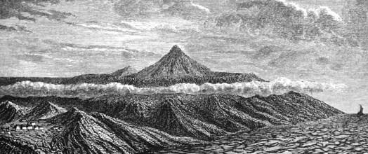 Volcano Pico de Teide (3715m) on Tenerife above the clouds, National Parks El Teide, UNESCO World