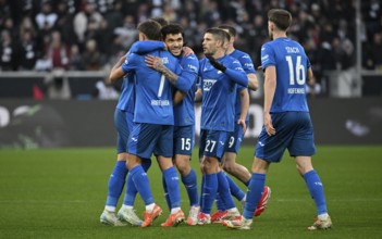 Goal celebration Anton Stach TSG 1899 Hoffenheim (16) Tom Bischof TSG 1899 Hoffenheim (07) Andrej
