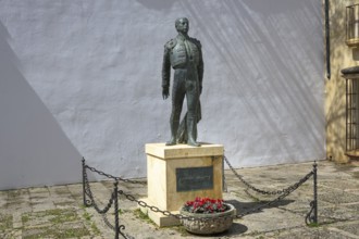Bronze statue of the bullfighter Antonio Ordonez, Torero, Ronda, Malaga, Spain, Europe