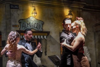 Tango dancers at the tango club El Viejo Almacén, San Telmo, Buenos Aires, Argentina, South America