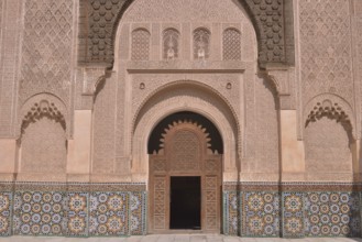 Courtyard of the Ali Ben Youssef Madrasa, historic center, Marrakesh, Marrakesh-Tensift-El Haouz