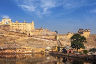 Famous Rajasthan landmark, Amer (Amber) fort, Rajasthan, India, Asia