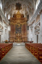 Interior photograph, high altar, chancel, Jesuit Church, Lucerne, Switzerland, Europe