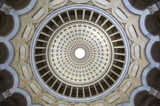 Dome, monument Befreiungshalle Kehlheim, round hall with dome, 45 m high, 29 m diameter,