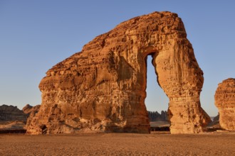 Elephant Rock or Elephant Rock in First Daylight, AlUla, Medina Province, Saudi Arabia, Arabian