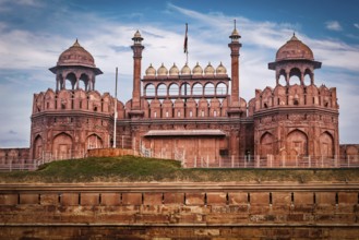 Lahori Gate of Red fort Lal Qila constructed in 17th century by Mughal king Shah (Jahan) UNESCO