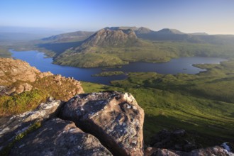 Loch Lurgainn, view from Stac Pollaidh, Scotland, Great Britain