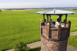 Viewing platform on the observation tower in Pyrna, Wurzen, Saxony, Germany, Europe