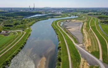 Haltern-Marl, North Rhine-Westphalia, Germany, Lippe, Flood protection in the