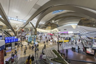 Abu Dhabi Airport, Zayed International Airport with passengers. The new Terminal A has a capacity