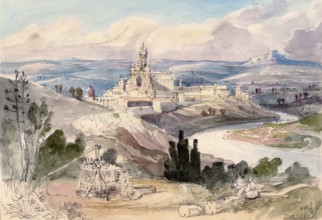 Jerez de la Frontera, Xeres, Carthusian monastery, Andalusia, Spain, digital reproduction of a