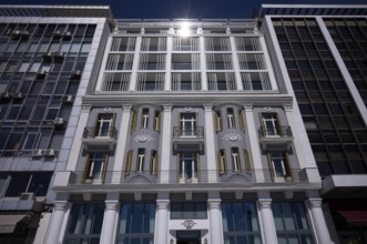 Facade of the Olympos Naoussa residence, Thessaloniki, Macedonia, Greece, Europe