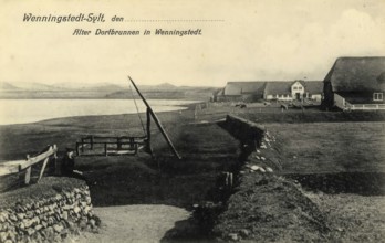 Historical postcard, picture postcard, Wenningstedt on Sylt, North Frisia, Schleswig-Holstein,