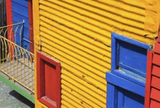 Argentina, colorful buildings of El Caminito, a popular tourist destination in Buenos Aires, South