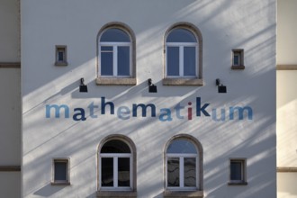 Facade of the Mathematikum, the world's first mathematical hands-on museum, Science Centre,