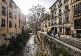 Street scene in the old town, Granada, Andalusia, Spain, Europe