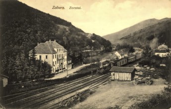 Historical postcard, picture postcard, Zabern in the Zorn Valley, today Saverne in Alsace, France,