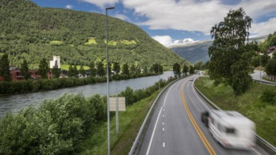 E6 motorway near Otta, Sel municipality, Upper Gudbrandsdal, Norway, Europe