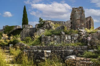 Ascent to the citadel, ruined city of Stari Bar, originally from the 11th century, is one of the