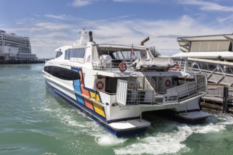 Boot, Fähre, Hafen, Auckland, Neuseeland