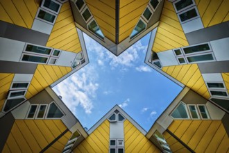 ROTTERDAM, NETHERLANDS, MAY 11, 2017: Cube houses, innovative cube-shaped houses designed by