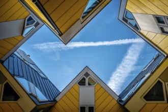 ROTTERDAM, NETHERLANDS, MAY 11, 2017: Cube houses innovative cube-shaped houses by architect Piet