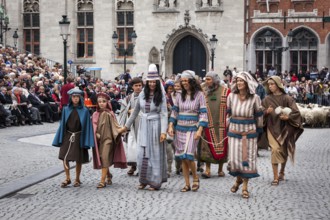 BRUGES, BELGIUM, MAY 17: Annual Procession of the Holy Blood on Ascension Day. Locals perform an