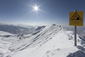 Skiing area at Nebelhorn Oberstdorf Germany