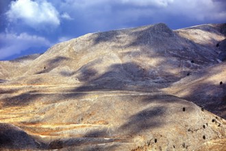 Mountains, mountain structures with shade, South Crete, Crete, Greece, Europe