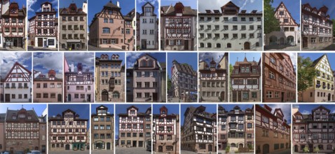 Compilation of Old Town Houses of the Nuremberg Old Town Friends, Nuremberg, Middle Franconia,