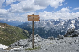 Stelvio Pass, Vinchgau Valley, South Tyrol, Italy, mountain landscape at Ortler, Stelvio Pass road,