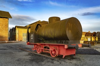 Locomotive of the disused coal mine and museum Zeche Zollern in Dortmund, part of the Route of