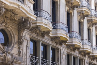 Uruguay, Montevideo streets and architecture in historic city center famous tourist attraction,