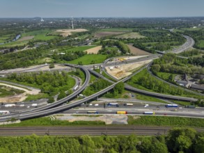 Duisburg, North Rhine-Westphalia, Germany, Kaiserberg motorway junction. The busy area with the A40