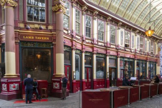 Historic covered shopping arcade Leadenhall Market, City of London, London, England, UK architect