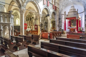 Interior of St Mark's Cathedral in Korcula, Croatia, Europe