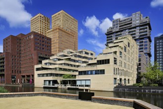 Opzuid residential neighbourhood, behind the Symphony torens, Zuidas financial district, Amsterdam,