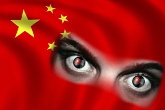 Symbolic image, China, surveillance, social spider web, trade dispute, punitive tariffs, economic