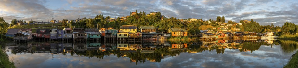 Pedro Montt stilt houses, Castro, Chiloe, Chile, South America