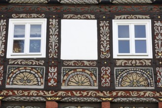 Facade of a half-timbered house, Lemgo, North Rhine-Westphalia, Germany, Europe