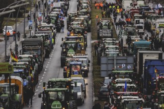 Road blockades, taken as part of the farmers' protests in Berlin, 15 January 2024. 10, 000