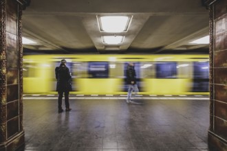 The underground line 3 runs at Fehrbelliner Platz in Wilmersdorf in Berlin, 27 February 2024.