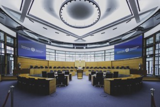 Courtroom at the International Tribunal for the Law of the Sea, photographed in Hamburg, 26 July