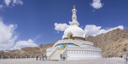 Shanti Stupa in Leh, Ladakh, Jammu and Kashmir, India, Asia