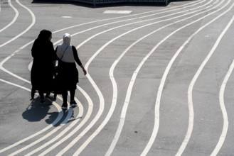 The Nørrebro district in Copenhagen, lively, multicultural and student neighbourhood, Superkilen