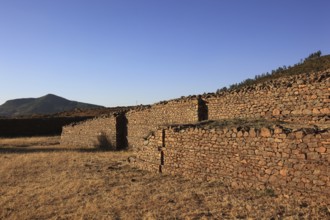 Ruins of the palace of the Queen of Sheba near Axum, Aksum, Dongur Palace, Ethiopia, Africa