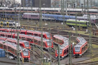 DB Regio stabling facility in Cologne Deutzerfeld, where suburban trains and regional trains wait